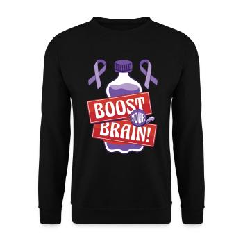 Alzheimer's Awareness Brain Mental Health - Unisex Sweatshirt - black - Front - Alina (178cm) & Michal (187cm)