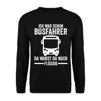 Bus Busfahrer - Unisex Pullover - Schwarz - Vorne - Alina (178cm) & Michal (187cm)