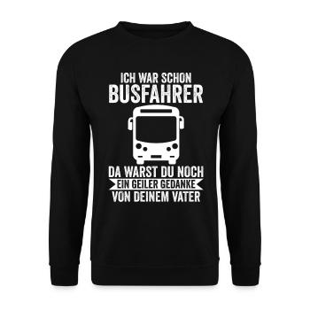 Bus Busfahrer - Unisex Pullover - Schwarz - Vorne - Alina (178cm) & Michal (187cm)