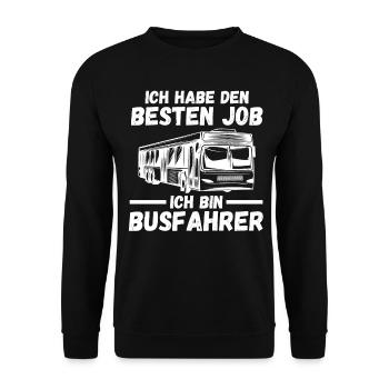 Bus Busfahrer - Unisex Pullover - Schwarz - Vorne - Alina (178cm) & Michal (187cm)