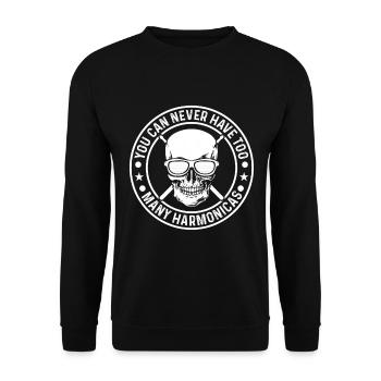 Vous ne pouvez jamais avoir trop d’harmonicistes harmonicistes - Sweat-shirt Unisexe - noir - Devant - Alina (178cm) & Michal (187cm)