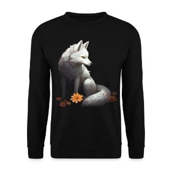 Fuchs Tierliebhaber Geschenk Wildtier Tier Motiv - Unisex Pullover - Schwarz - Vorne - Alina (178cm) & Michal (187cm)