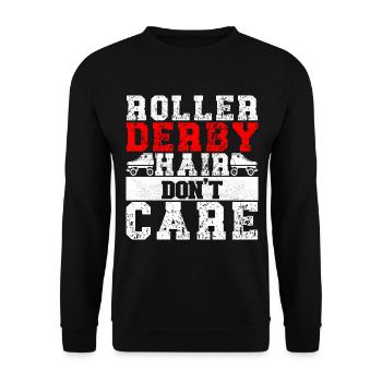 Roller derby - Sweat-shirt Unisexe - noir - Devant - Alina (178cm) & Michal (187cm)