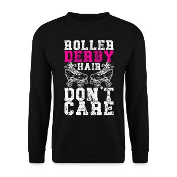 Roller derby - Sweat-shirt Unisexe - noir - Devant - Alina (178cm) & Michal (187cm)