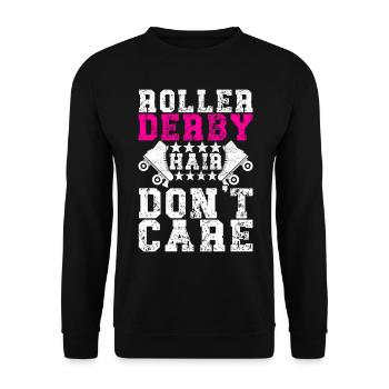 Roller derby - Sweat-shirt Unisexe - noir - Devant - Alina (178cm) & Michal (187cm)