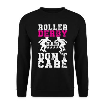 Roller derby - Sweat-shirt Unisexe - noir - Devant - Alina (178cm) & Michal (187cm)