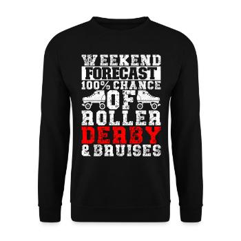 Roller derby - Sweat-shirt Unisexe - noir - Devant - Alina (178cm) & Michal (187cm)
