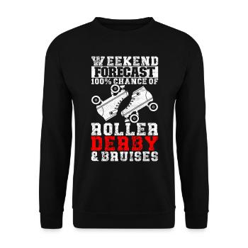 Roller derby - Sweat-shirt Unisexe - noir - Devant - Alina (178cm) & Michal (187cm)