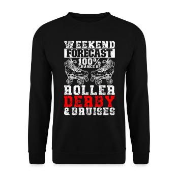 Roller derby - Sweat-shirt Unisexe - noir - Devant - Alina (178cm) & Michal (187cm)