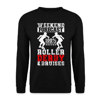 Roller derby - Sweat-shirt Unisexe - noir - Devant - Alina (178cm) & Michal (187cm)