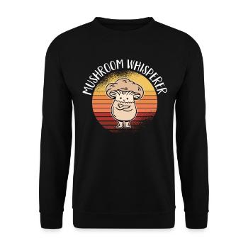 Mushroom picker mushroom mushroom hunter mushroom lover mushroom farm - Unisex Sweatshirt - black - Front - Alina (178cm) & Michal (187cm)