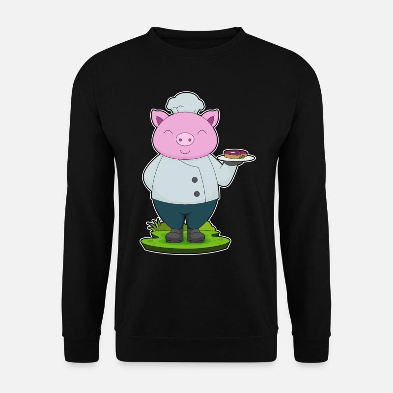 Schwein Koch Fleisch - Unisex Pullover - Schwarz