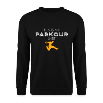 Chemise Parkour - Sweat-shirt Unisexe - noir - Devant - Alina (178cm) & Michal (187cm)