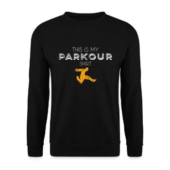 Chemise Parkour - Sweat-shirt Unisexe - noir - Devant - Alina (178cm) & Michal (187cm)