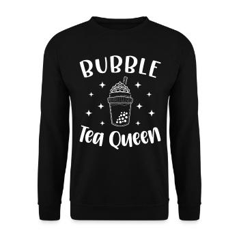 Bubble Tea Queen Boba Tee Trinker Koreanisches - Unisex Pullover - Schwarz - Vorne - Alina (178cm) & Michal (187cm)