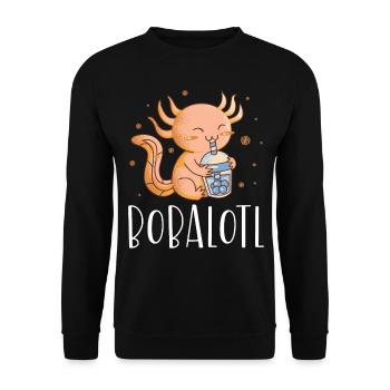 Bobalotl Bubble Tea Lovers Boba Tea Buveurs - Sweat-shirt Unisexe - noir - Devant - Alina (178cm) & Michal (187cm)