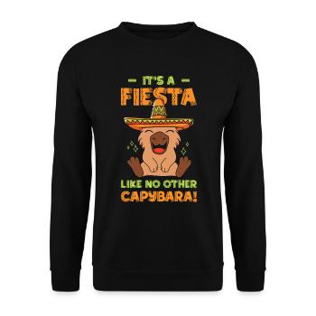 Capybara Mariachi Cinco de Mayo Fiesta - Sweat-shirt Unisexe - noir - Devant - Alina (178cm) & Michal (187cm)