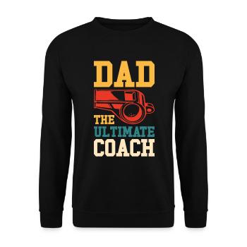 Sports Dad Fathers Day Sport Team Fan Hobby - Unisex Sweatshirt - black - Front - Alina (178cm) & Michal (187cm)