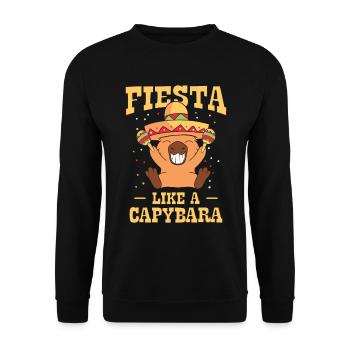 Capybara Mariachi Cinco de Mayo Fiesta - Sweat-shirt Unisexe - noir - Devant - Alina (178cm) & Michal (187cm)