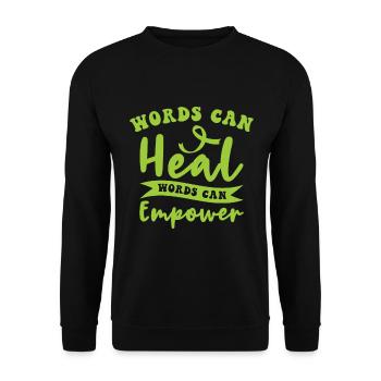 Monat des Bewusstseins für psychische Gesundheit - Unisex Pullover - Schwarz - Vorne - Alina (178cm) & Michal (187cm)