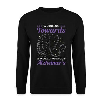Alzheimer's Awareness Brain Doctors Health - Unisex Sweatshirt - black - Front - Alina (178cm) & Michal (187cm)