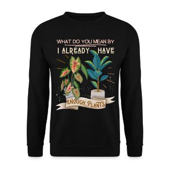 Plant-Daddy, Plant-Mommy, Plant Lover Topfpflanzen - Unisex Pullover - Schwarz - Vorne - Alina (178cm) & Michal (187cm)