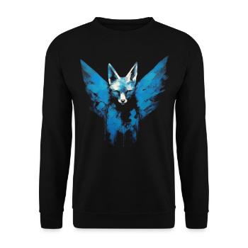 Fox Animal Lover Gift Motif animal sauvage - Sweat-shirt Unisexe - noir - Devant - Alina (178cm) & Michal (187cm)