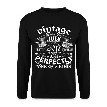 July 2017 | anniversary 2017 Vintage July - Unisex Sweatshirt - black - Front - Alina (178cm) & Michal (187cm)