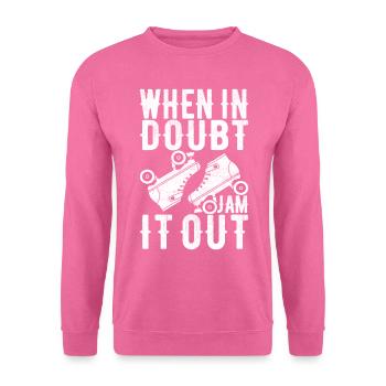 Roller derby - Sweat-shirt Unisexe - rose - Devant