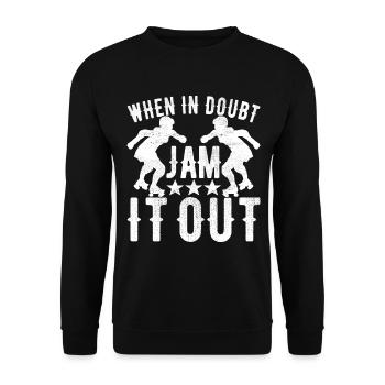 Roller derby - Sweat-shirt Unisexe - noir - Devant - Alina (178cm) & Michal (187cm)