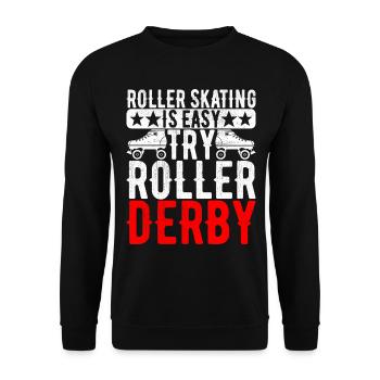 Roller derby - Sweat-shirt Unisexe - noir - Devant - Alina (178cm) & Michal (187cm)