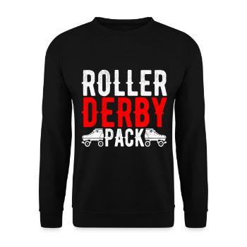 Roller derby - Sweat-shirt Unisexe - noir - Devant - Alina (178cm) & Michal (187cm)