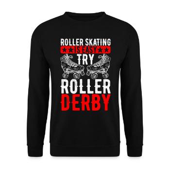Roller derby - Sweat-shirt Unisexe - noir - Devant - Alina (178cm) & Michal (187cm)