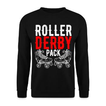 Roller derby - Sweat-shirt Unisexe - noir - Devant - Alina (178cm) & Michal (187cm)