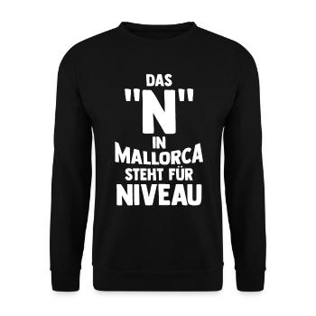 Party Urlaub Mallorca - Unisex Pullover - Schwarz - Vorne - Alina (178cm) & Michal (187cm)