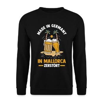 Party Urlaub Mallorca - Unisex Pullover - Schwarz - Vorne - Alina (178cm) & Michal (187cm)