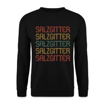 Salzgittererin Salzgitterer Salzgitter - Unisex Pullover - Schwarz - Vorne - Alina (178cm) & Michal (187cm)