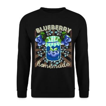 Blueberry, Blueberry Jam, Blueberry Saying - Unisex Sweatshirt - black - Front - Alina (178cm) & Michal (187cm)