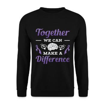 Alzheimer's Awareness Brain Doctors Health - Unisex Sweatshirt - black - Front - Alina (178cm) & Michal (187cm)