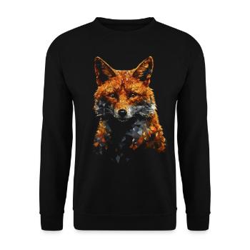 Fuchs Tierliebhaber Geschenk Wildtier Tier Motiv - Unisex Pullover - Schwarz - Vorne - Alina (178cm) & Michal (187cm)