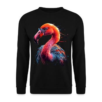 Flamingo Africa Sunglasses Animal Gift - Unisex Sweatshirt - black - Front - Alina (178cm) & Michal (187cm)