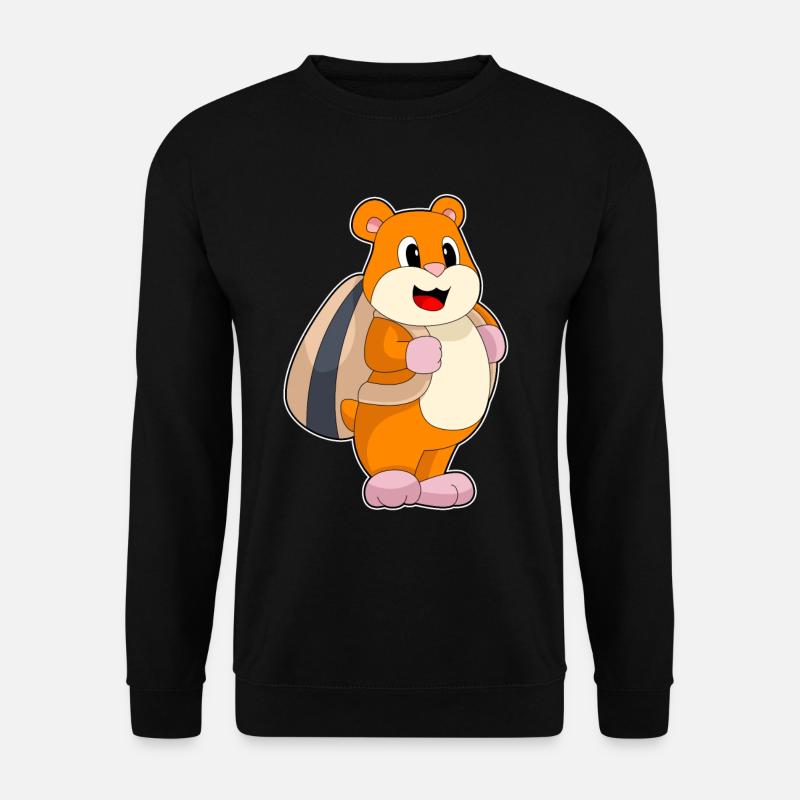 Hamster Backpack - Unisex Sweatshirt - black