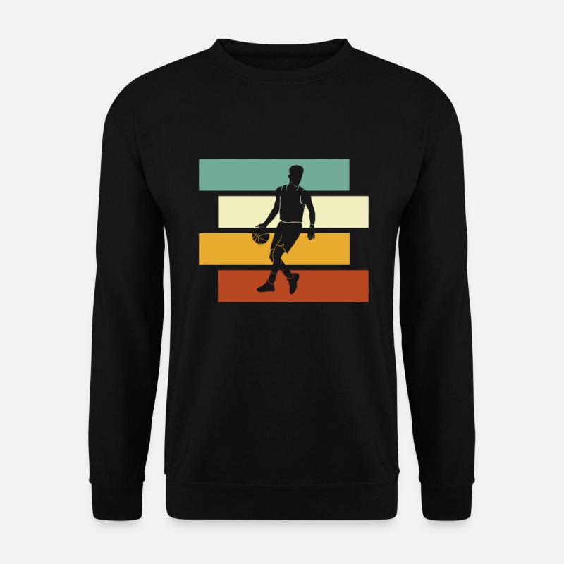 Basketball Retro - Unisex Pullover - Schwarz