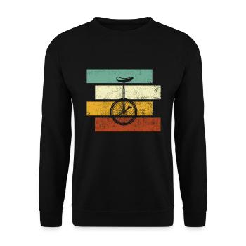 Rétro monocycle - Sweat-shirt Unisexe - noir - Devant - Alina (178cm) & Michal (187cm)