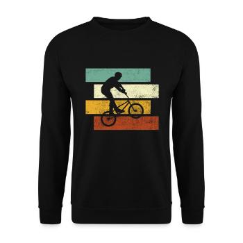 BMX retro - Unisex Pullover - Schwarz - Vorne - Alina (178cm) & Michal (187cm)