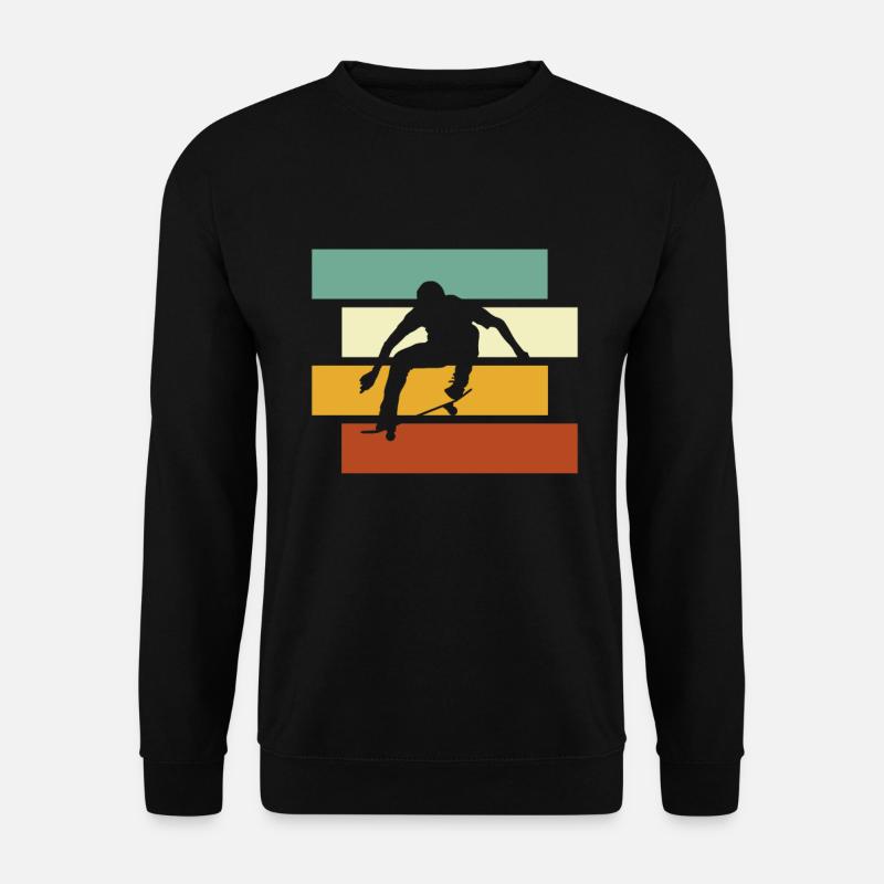 Skating Retro - Unisex Pullover - Schwarz