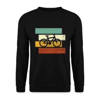 Vélo Rétro - Sweat-shirt Unisexe - noir - Devant - Alina (178cm) & Michal (187cm)