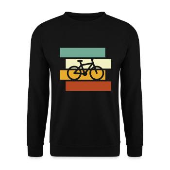 Vélo Rétro - Sweat-shirt Unisexe - noir - Devant - Alina (178cm) & Michal (187cm)