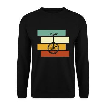 Rétro monocycle - Sweat-shirt Unisexe - noir - Devant - Alina (178cm) & Michal (187cm)