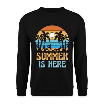 Saison d’été Vacances tropicales Plage Été - Sweat-shirt Unisexe - noir - Devant - Alina (178cm) & Michal (187cm)